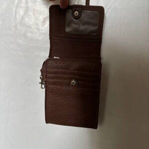 New! Brown Shoulder Bag Crossbody Purse Wallet Organizer